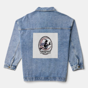 Tovenaarshemd met pit Vintage Halloween-kunst_1 Denim Jacket