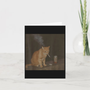 Tovenaarsigaret Kitten Grappige Rokkende Kat Meme  Kaart