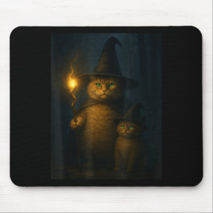 Tovenaarskat Weirde Grappige Halloween Katten Meme Muismat