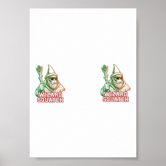 Tovenaarsquatch Grappige Bigfoot Poster (Voorkant)