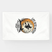 Tovenaarsshirt uit het verleden Retro Halloween Vl Spandoek (Horizontaal)