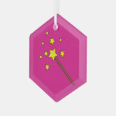 Tovenaarsstaf Glas Ornament (Voorkant links)