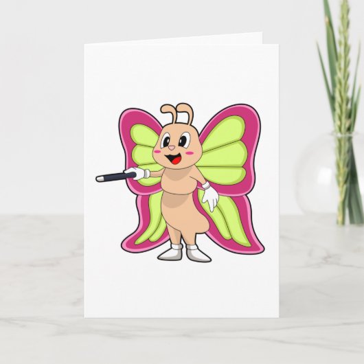 Tovenaarsstaf Vlindermagie Kaart (Voorkant)