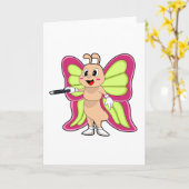 Tovenaarsstaf Vlindermagie Kaart (Gele Bloem)