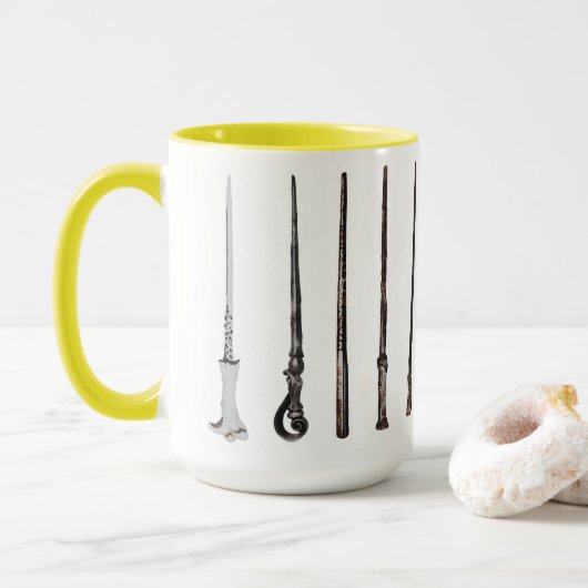 Tovenaarstafmok in Geel Mok (Met donut)