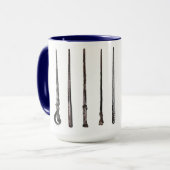 Tovenaarstafmok in het blauw mok (Voorkant links)
