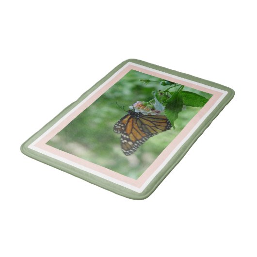 Tovenaarsvlinder Geometrische Blush Roze GroenFILL Badmat (Gekanteld)