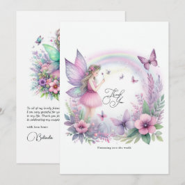 Tovenaarsvlinder Tuin Fladdert Liefde Baby Shower Bedankkaart
