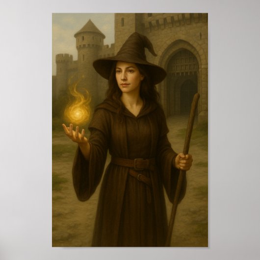 Tovenares bij de kasteelpoort - Power Stands Watch Poster (Voorkant)