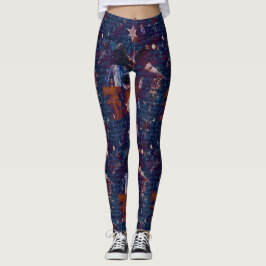 Tovenares Euphemia Donkerblauw Dames Leggings