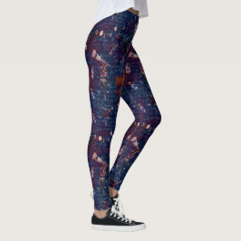 Tovenares Euphemia Donkerblauw Dames Leggings
