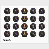 Tovenares van de Arcane Kaars Ronde Sticker (Vel)