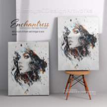 Tovenares Watercolor Vrouwelijk Portret |