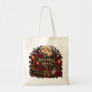 Tovenari uur Gotische Maanrozen Halloween Tote Tas