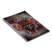 tovenarij | Donker Gehoornde Demon Met Gloeiende R Notitieboek (Rechterzijde)