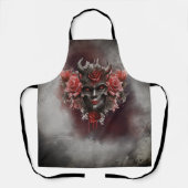 tovenarij | Donker Gehoornde Demon Met Gloeiende R Schort (Voorkant)