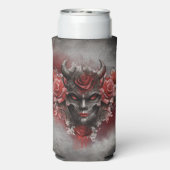 tovenarij | Donker Gehoornde Demon Met Gloeiende R Seltzer Blikjeskoeler (Seltzer Achterkant)