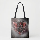 tovenarij | Donker Gehoornde Demon Met Gloeiende R Tote Bag (Voorkant)