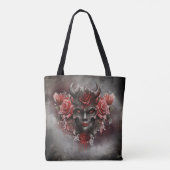 tovenarij | Donker Gehoornde Demon Met Gloeiende R Tote Bag (Achterkant)