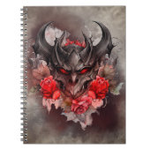 tovenarij | Red Eyed Smoky Demon Beast met Rozen Notitieboek (Voorkant)
