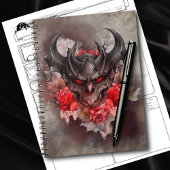 tovenarij | Red Eyed Smoky Demon Beast met Rozen Notitieboek
