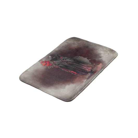 tovenarij | Shadowy Dark Witch Glowing Red Eyes Badmat (Gekanteld)