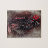 tovenarij | Shadowy Dark Witch Glowing Red Eyes Legpuzzel (Horizontaal)