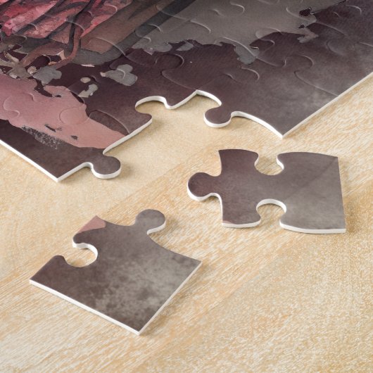 tovenarij | Shadowy Dark Witch Glowing Red Eyes Legpuzzel (Zijkant)