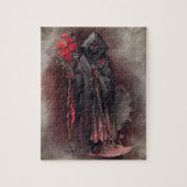 tovenarij | Shadowy Dark Witch Glowing Red Eyes Legpuzzel (Verticaal)