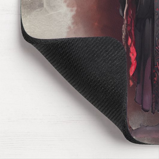 tovenarij | Shadowy Dark Witch Glowing Red Eyes Muismat (Hoek)