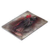 tovenarij | Shadowy Dark Witch Glowing Red Eyes Notitieboek (Linkerzijde)