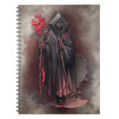 tovenarij | Shadowy Dark Witch Glowing Red Eyes Notitieboek (Voorkant)