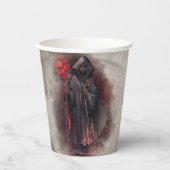 tovenarij | Shadowy Dark Witch Glowing Red Eyes Papieren Bekers (Voorkant)