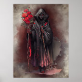 tovenarij | Shadowy Dark Witch Glowing Red Eyes Poster (Voorkant)