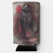 tovenarij | Shadowy Dark Witch Glowing Red Eyes Seltzer Blikjeskoeler (Achterkant)