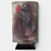 tovenarij | Shadowy Dark Witch Glowing Red Eyes Seltzer Blikjeskoeler (Voorkant)