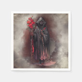 tovenarij | Shadowy Dark Witch Glowing Red Eyes Servet (Voorkant)