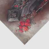 tovenarij | Shadowy Dark Witch Glowing Red Eyes Tissuepapier (Detail)