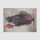 tovenarij | Shadowy Dark Witch Glowing Red Eyes Tissuepapier (Voorkant)