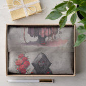 tovenarij | Shadowy Dark Witch Glowing Red Eyes Tissuepapier (Geschenk)