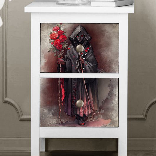 tovenarij | Shadowy Dark Witch Glowing Red Eyes Tissuepapier