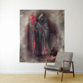 tovenarij | Shadowy Dark Witch Glowing Red Eyes Wandkleed (In situ)