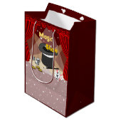 Tover Show Rode Bedankt Medium Cadeauzakje (Voorkant Gekanteld)