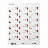 Toverachtig Burgundy Rood Marsala Bloem Bruiloft Etiket (Full Sheet)