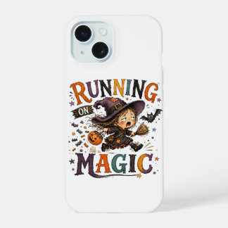 Toverachtig Lopende Schattige Halloween Heks Water iPhone 15 Case