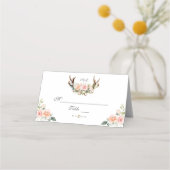 Toverachtig Roze Blush Bloemendekor met Geweien Ta Plaatskaartje (Voorkant)