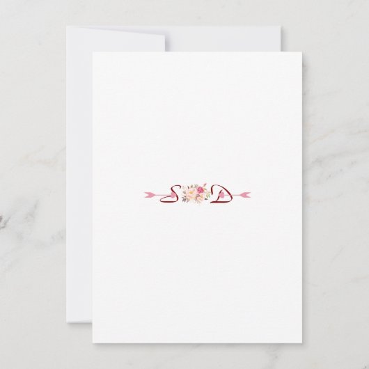 Toverachtig Roze Blush Bloemengewei Bruiloft Save The Date (Achterkant)