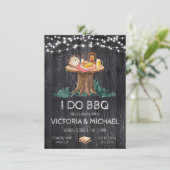 Toverachtige avond achtertuin BBQ met slinger van  Kaart (Staand voorkant)