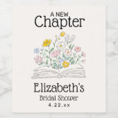 Toverachtige Bloemen Een Nieuw Hoofdstuk Bruidsuit Wijn Etiket (Enkel label)