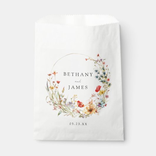 Toverachtige Bloemige Bruiloft Bedankzakje (Voorkant)